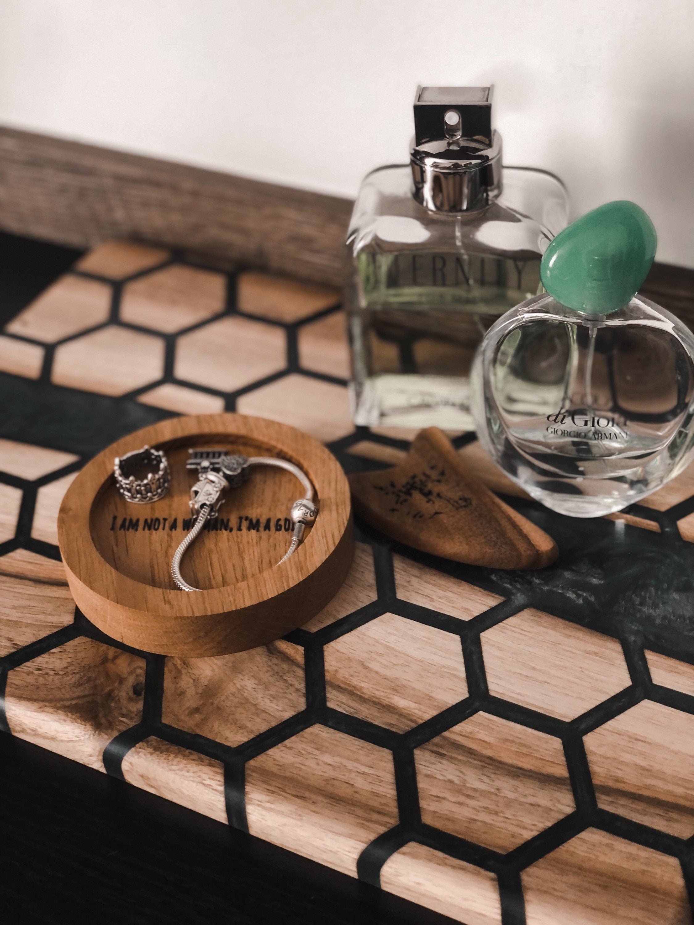 Perfume tray, Vanity tray, Perfume organizer, Honeycomb tray