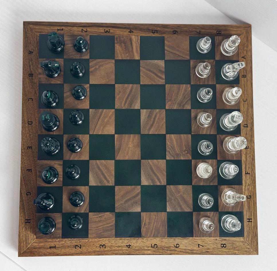 Handmade Chess set, epoxy resin chess,unique chess, custom chess board, resin chess board, chess gifts, chess board modern