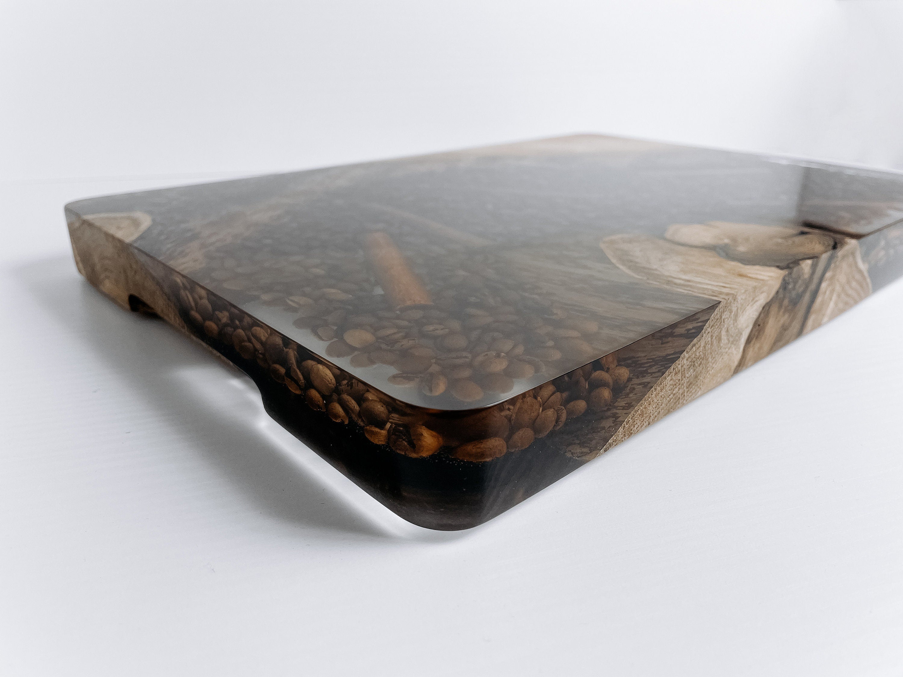 Breakfast wood tray, coffee table tray,  serving tray with handles, breakfast in bed, modern ottoman tray, serving tray
