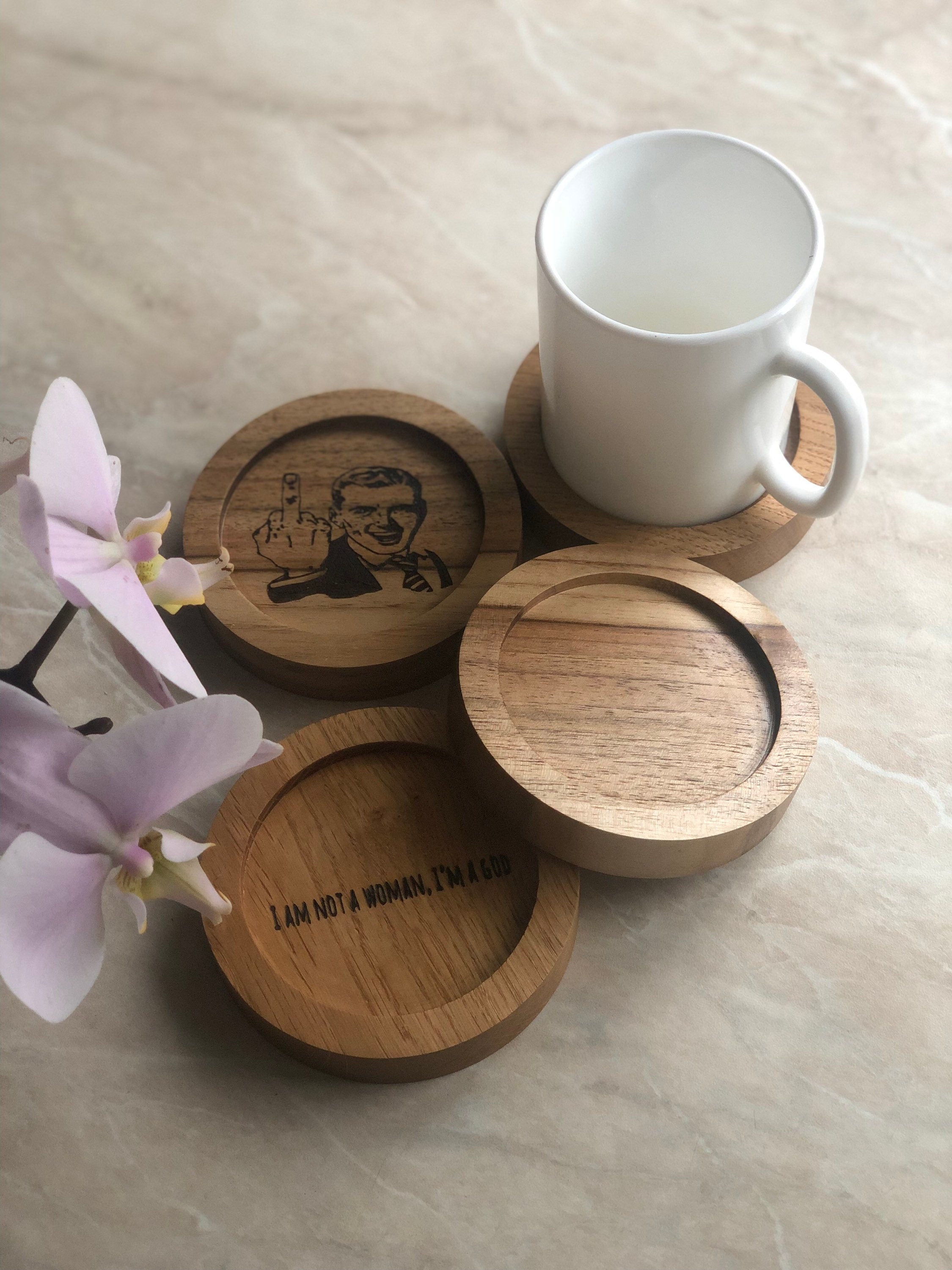 Personalized wooden coaster, wooden coaster, bar coasters personalized cup, logo personalized coasters, personalized coasters