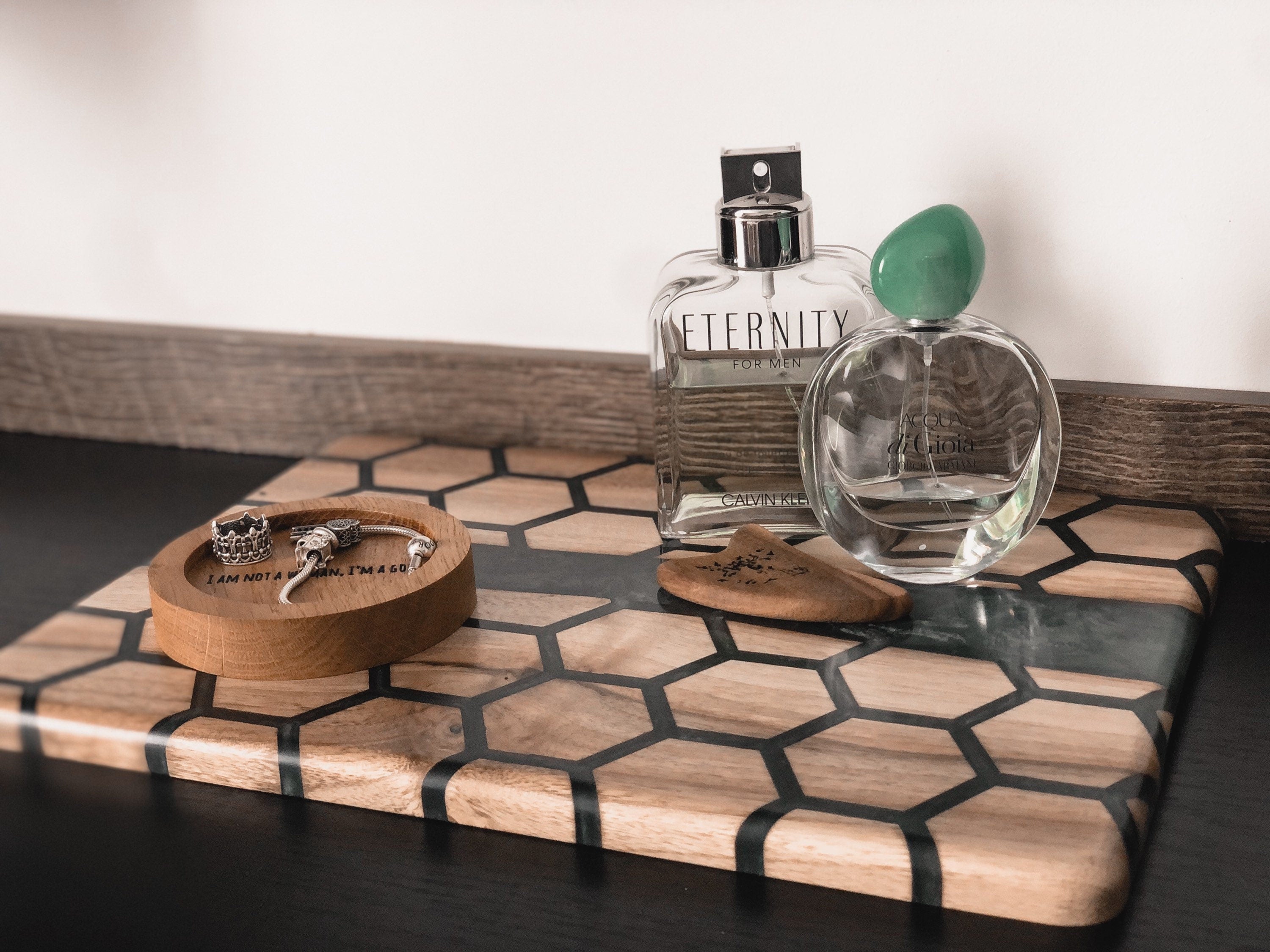 Perfume tray, Vanity tray, Perfume organizer, Honeycomb tray