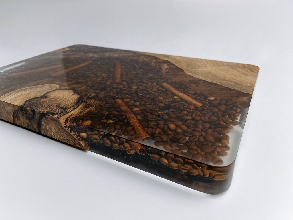Breakfast wood tray, coffee table tray,  serving tray with handles, breakfast in bed, modern ottoman tray, serving tray