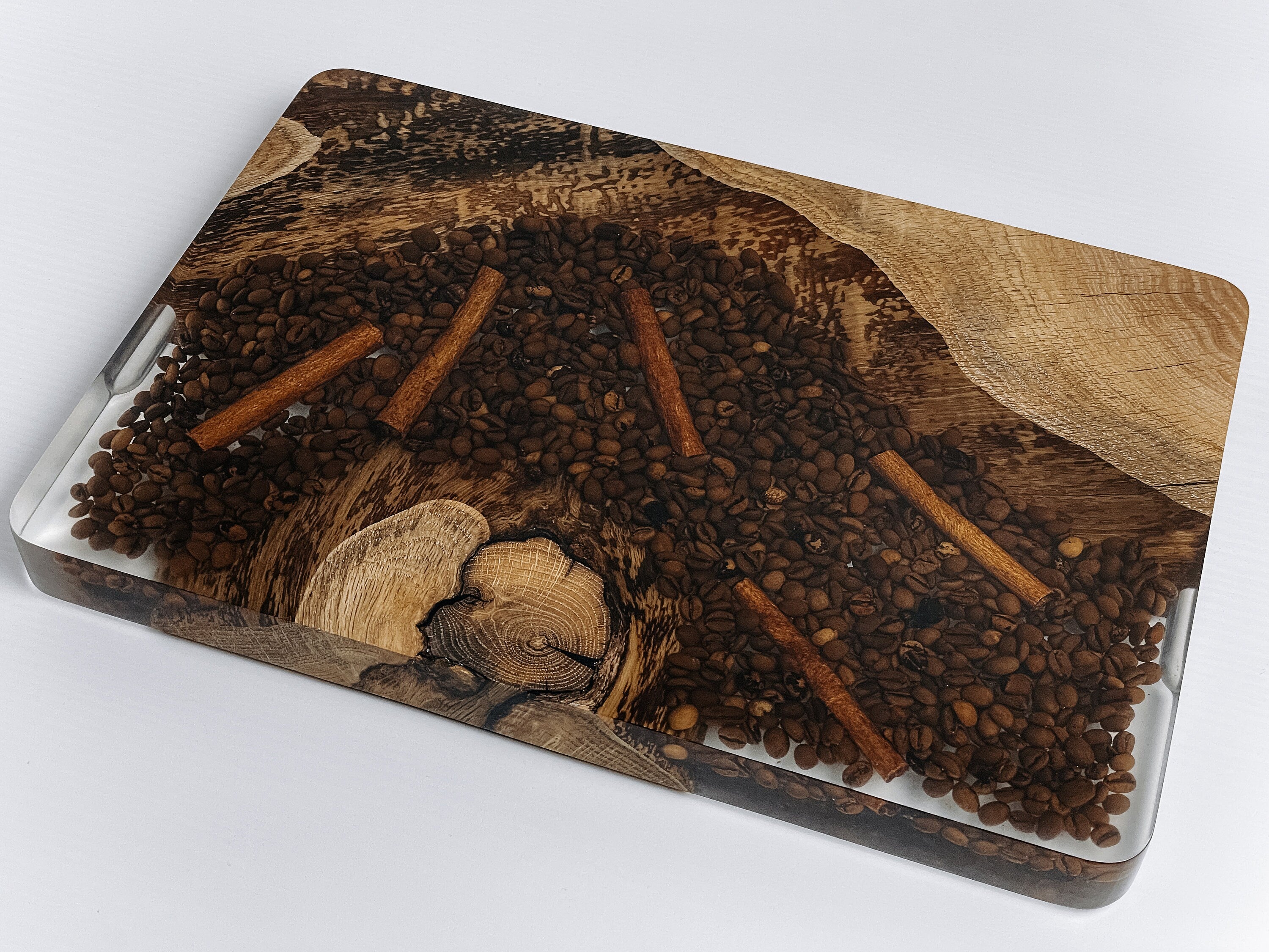 Breakfast wood tray, coffee table tray,  serving tray with handles, breakfast in bed, modern ottoman tray, serving tray