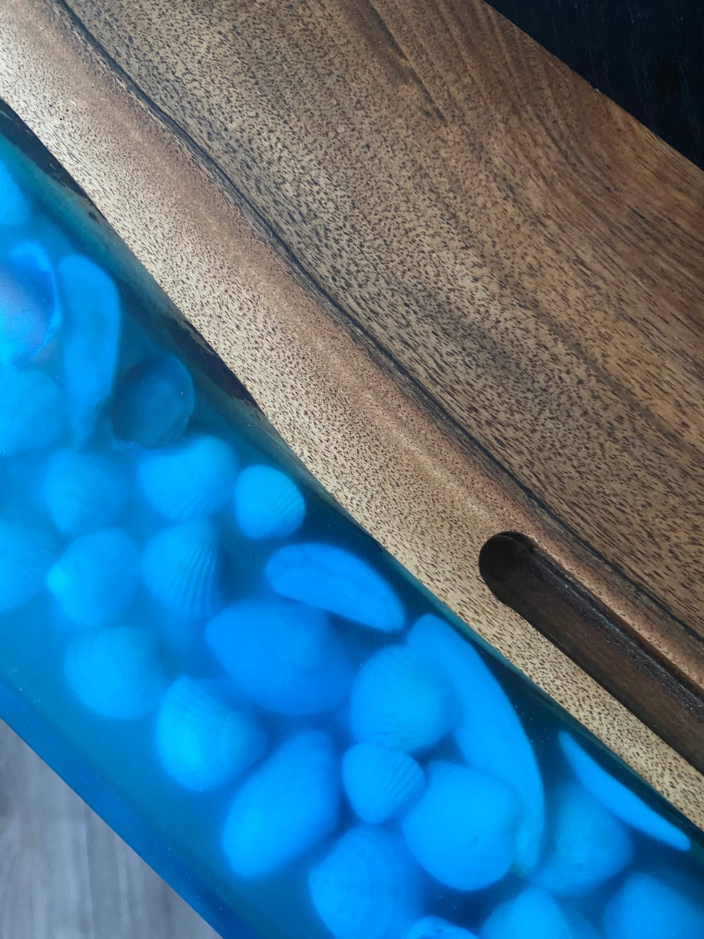Resin tray, bathroom tray, walnut wood product, laser cut tray, tub tray, bath tray, bath caddy, bathtub tray, handmade gift, epoxy resin
