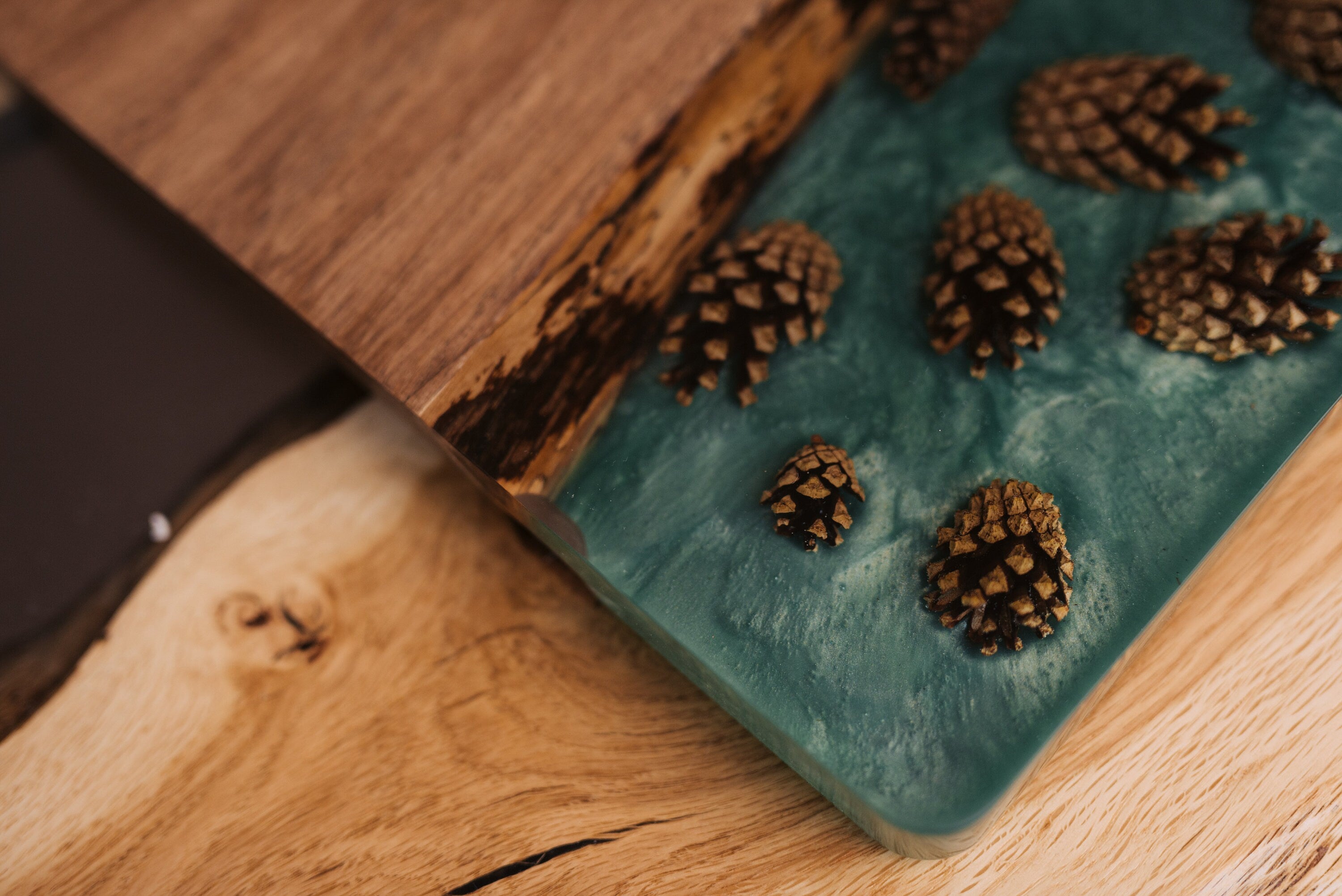 Resin serving tray, resin tray, resin board, wooden serving board, decorative tray, birthday tray decor, custom serving tray resin