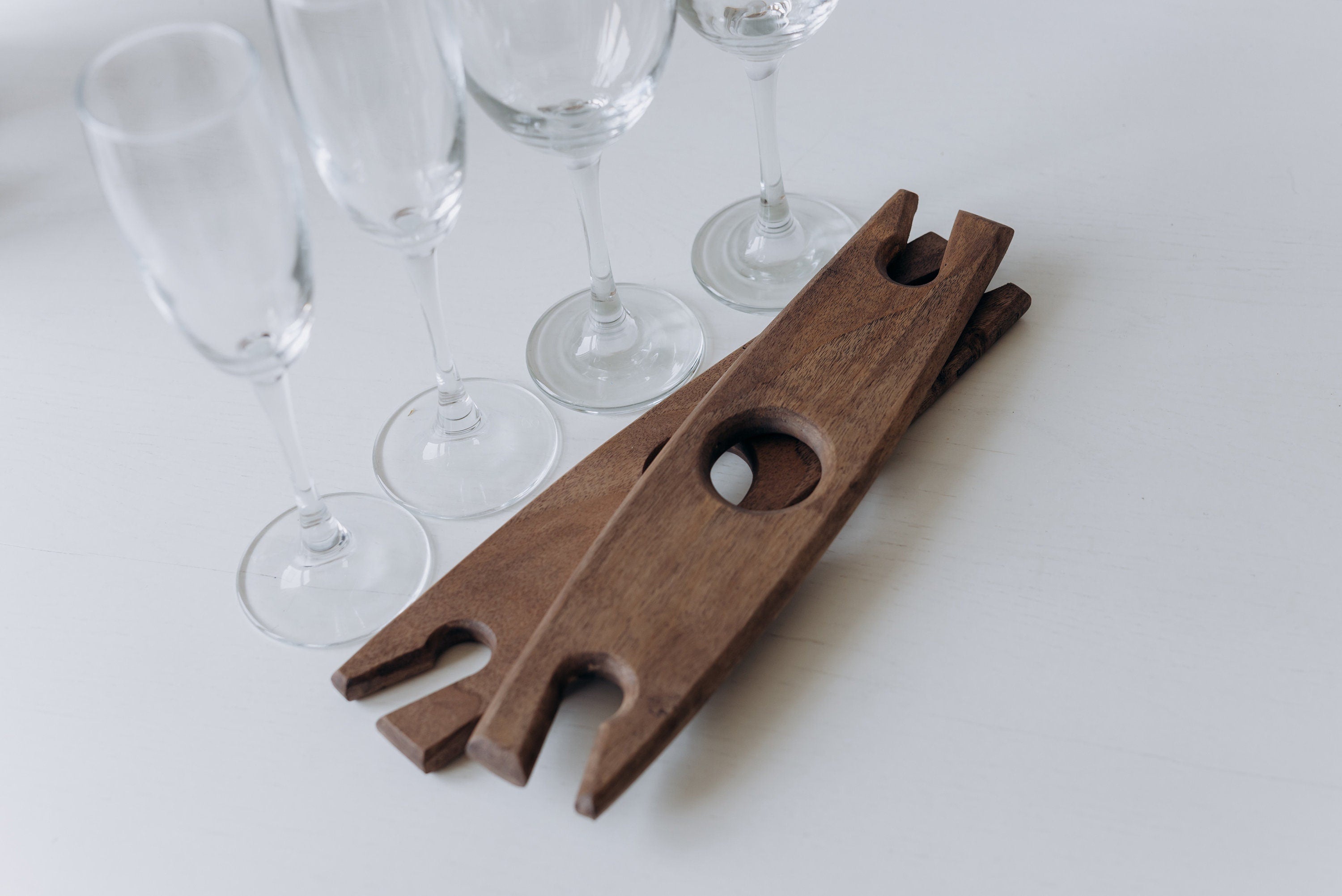 Wine Bottle Holder,Personalised Engraved Wooden Wine Glass and Bottle Holder, Custom Gift Idea, Wine Holder, Wedding gift for couple unique